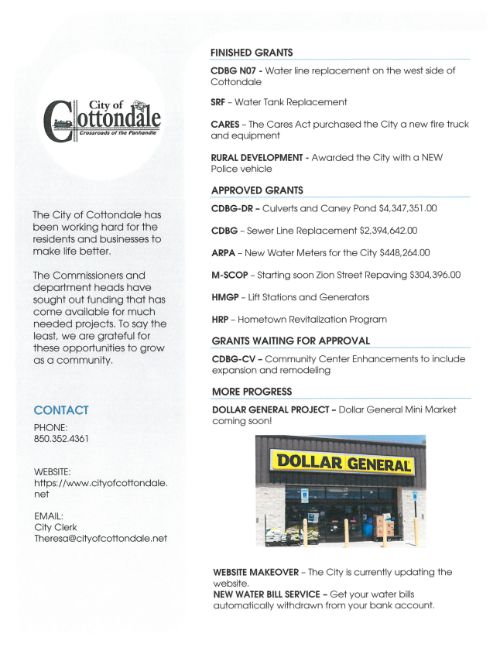 City of Cottondale Grants