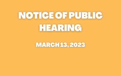 Notice of Public Hearing