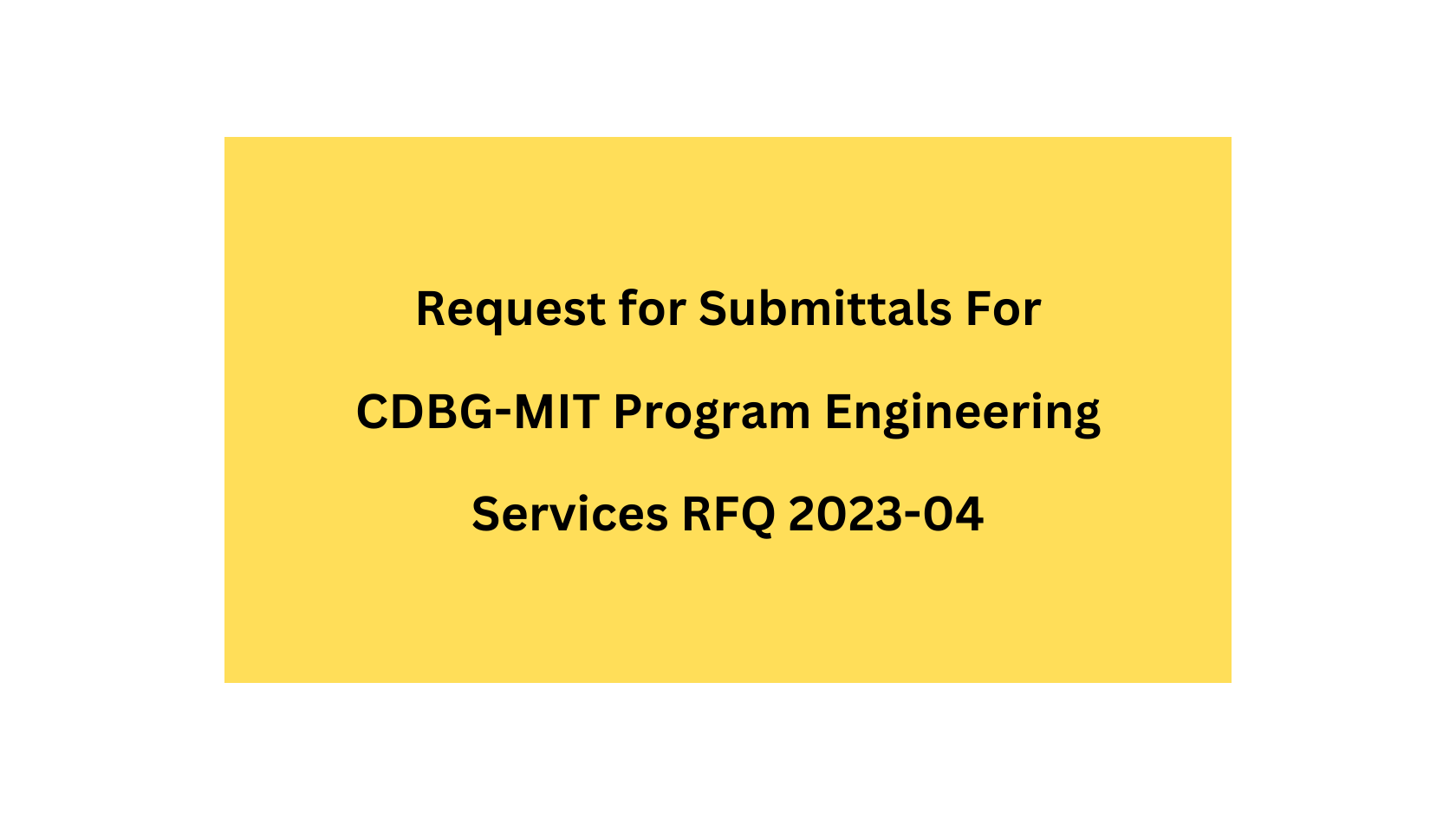 RFQ 2023-04 CDBG-MIT