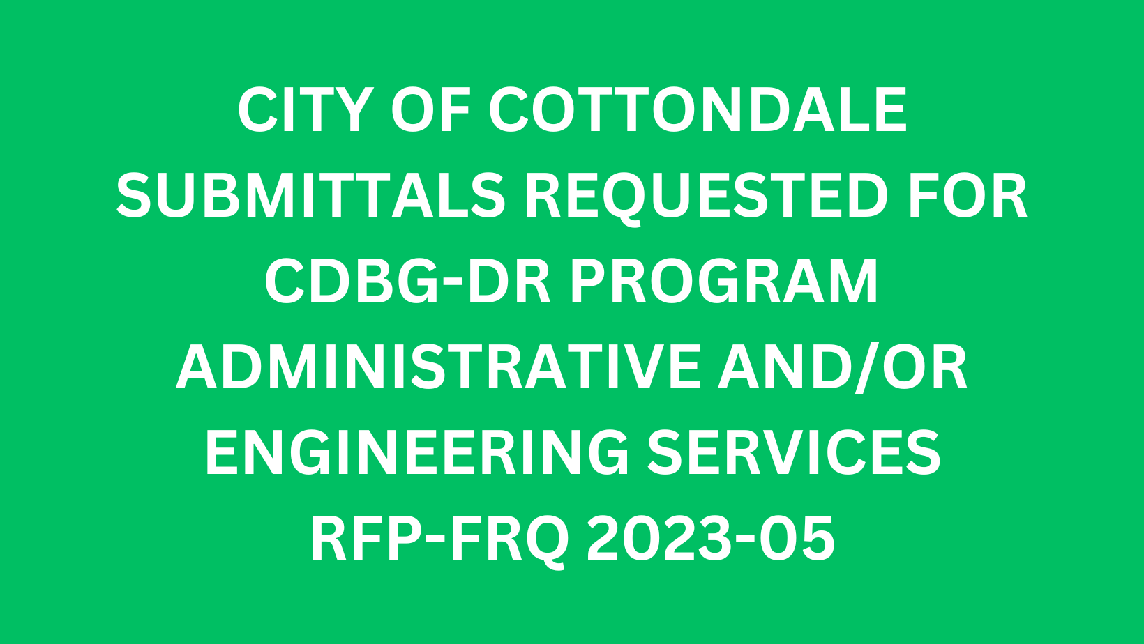 RFP/RFQ 2023-05